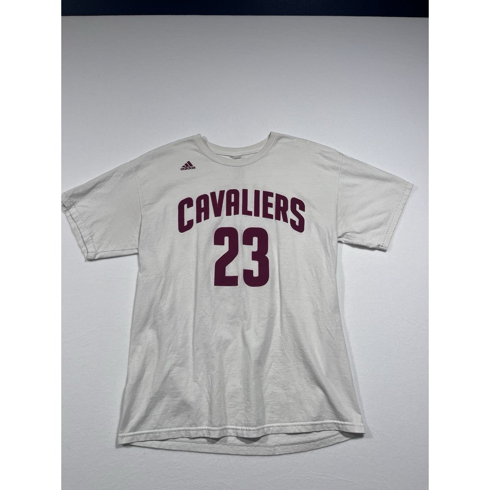 Cleveland Cavaliers Adidas LeBron James #23 Men's White Shirt Size Large NBA L